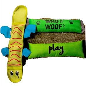 3-Piece Bundle Green/Chartreuse Dog Chew/Tug Toys
